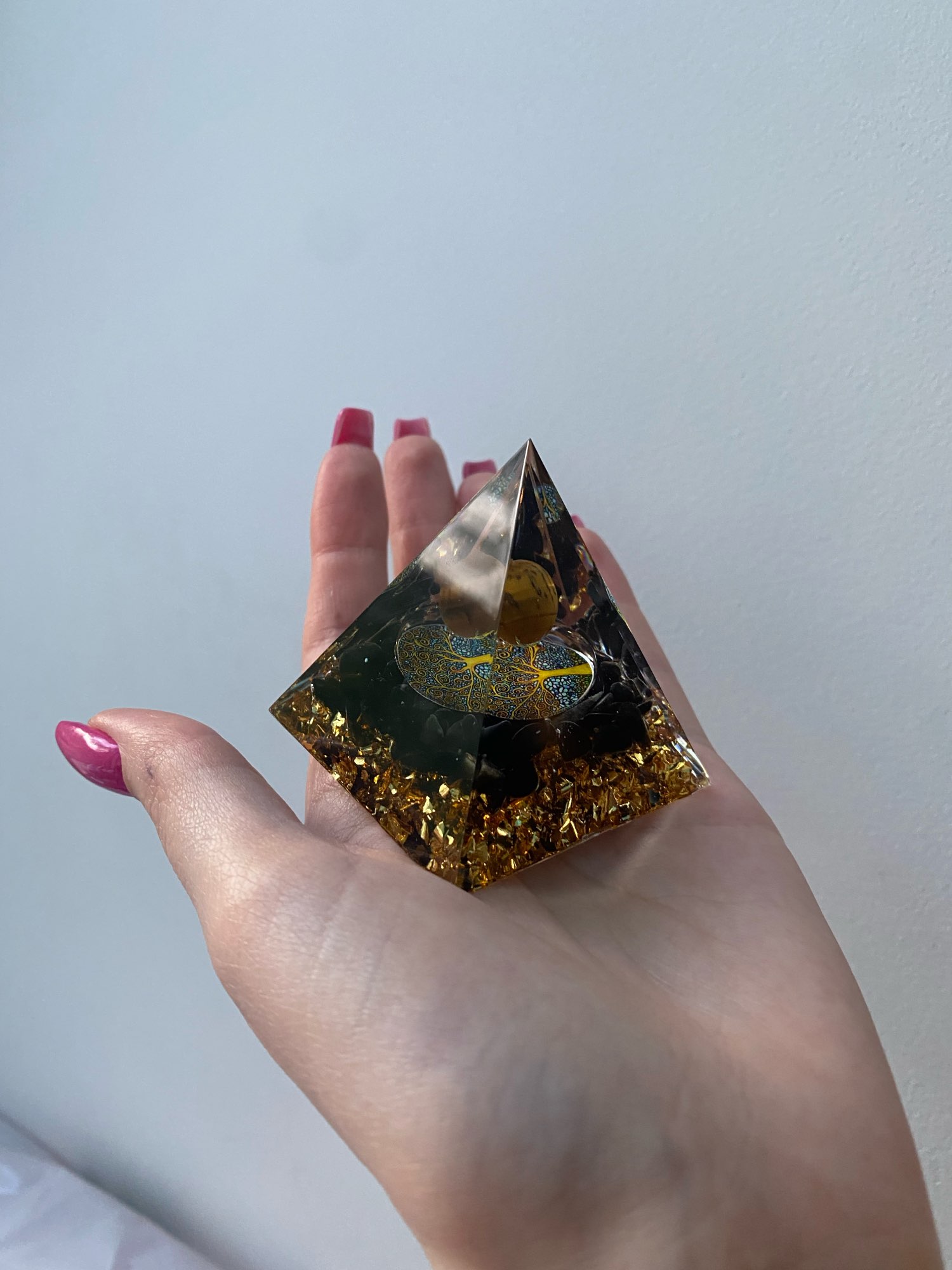 Love! Gold & Black Powerful Tree of Life Orgone Pyramid photo review